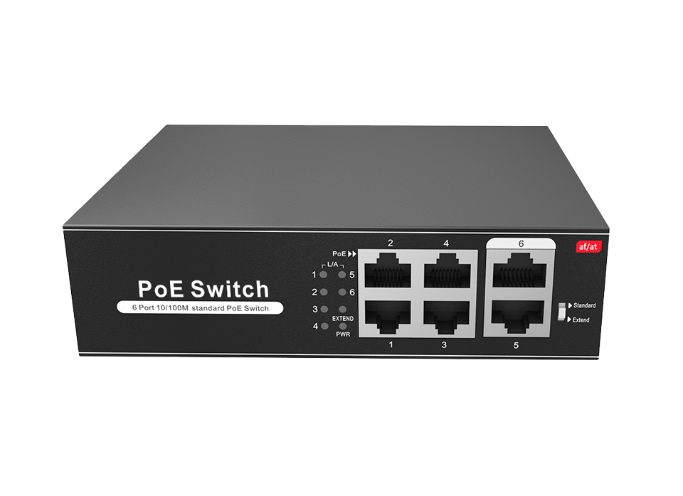 4 Poort Netwerk POE Switch - Meko Security