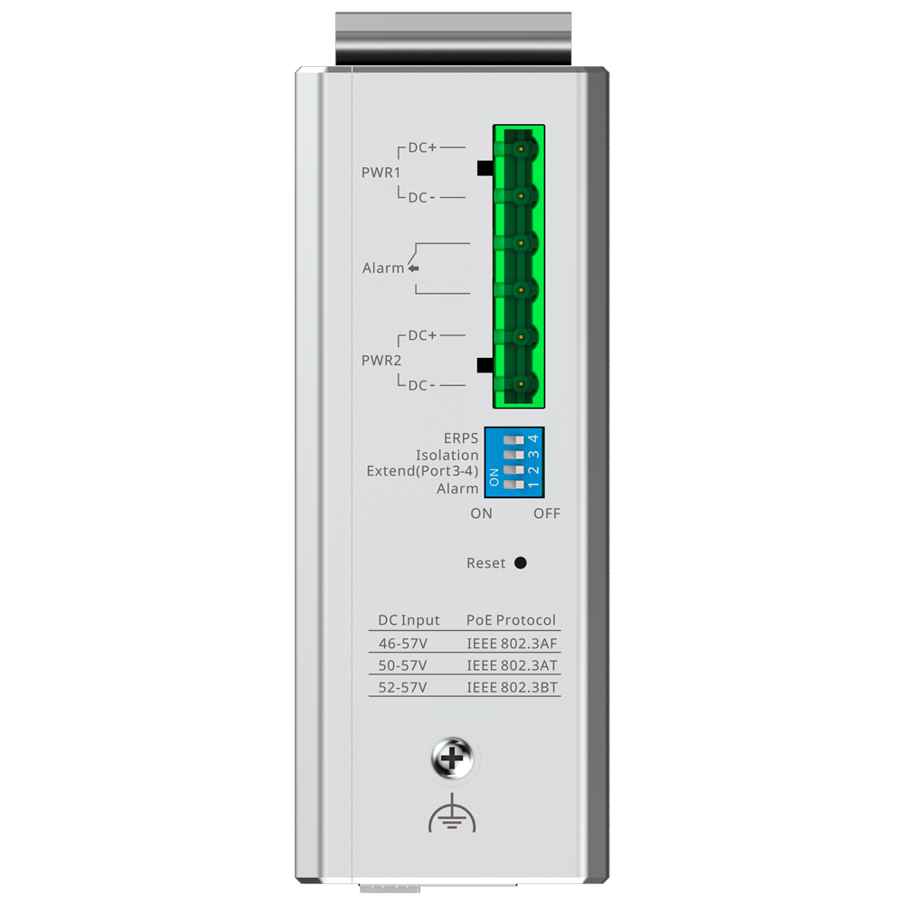 Industriele 4 Poort PoE Gigabit Switch Cloud